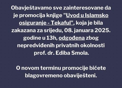 Odgođena promocija