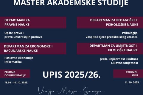 Master akademske studije