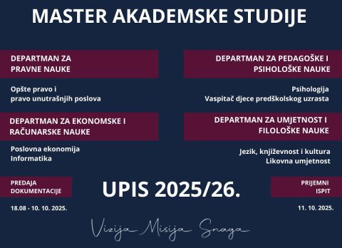 Master akademske studije