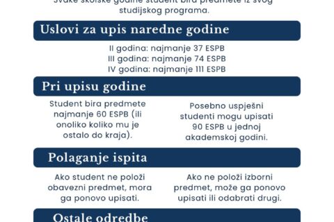 Odluka o uslovima i nacinu studiranja