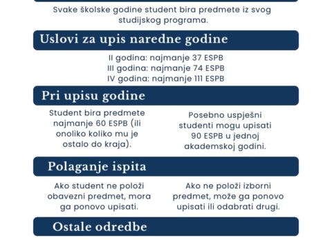 Odluka o uslovima i nacinu studiranja