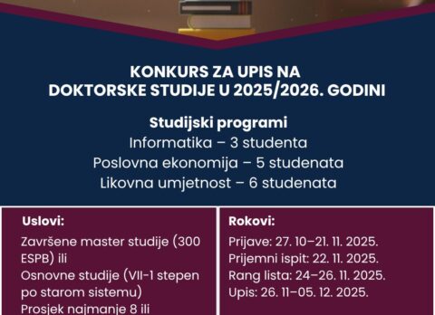 Konkurs - Doktorske studije