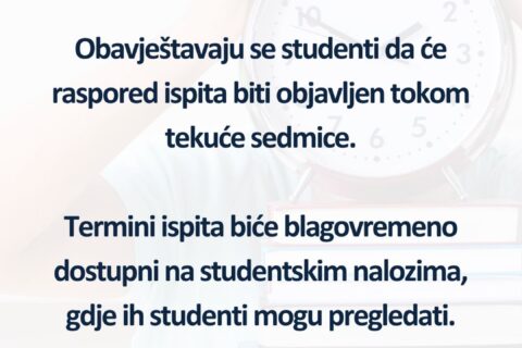 Raspored ispita_Obavjestenje