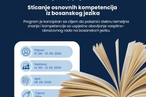 Sticanje osnovnih kompetencija iz bosanskog jezika
