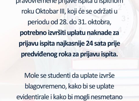 Obavještenje OKT 3